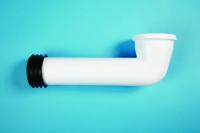 Polypipe KwikFit WC pan conn - 90 degree bent long tail