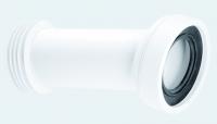 McAlpine WCCON7B rigid WC connector with adj length 14 deg angle & red end 90mm