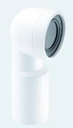 McAlpine WCCON9 rigid WC connector with adj length 90 deg bend & plain end