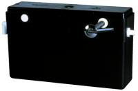 Macdee Hideaway WC cistern - black with bottom inlet - dual overflow