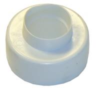 Flushpipe connector - white universal