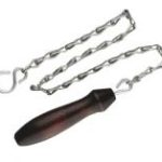 Galvanised WC chain & mahogany pull