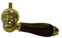 WC cistern handle - chrome/mahogany