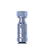 Speedfit chromed brass straight service valve