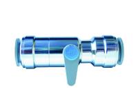 Speedfit chromed brass isolation valve with handle 15mm (15BV)