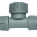 Polyplumb tee 15 x 15 x 22mm - both ends reduced