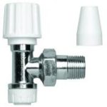 Polyplumb chrome angle radiator valve 1
