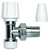 Polyplumb chrome angle radiator valve