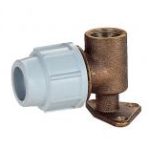 PLASSON 9055 brass wallplate elbow BSP Female Parallel