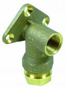 PLASS-ONE 1000 pushfit brass wallplate elbow BSP parallel