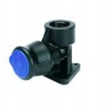 TALBOT pushfit wallplate elbow for MDPE
