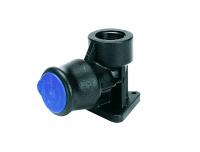 TALBOT pushfit wallplate elbow for MDPE