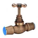 TALBOT pushfit gunmetal stopcock for MDPE