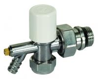 Giacomini Stella angle radiator valve with draw off