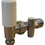 Pegler Terrier 367DLS chrome angle radiator valve with draw off