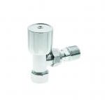 Pegler Terrier 367LSCP all chrome angle radiator valve 15mm 1