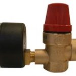 Caleffi 3 bar relief valve with gauge 1/2" F x F