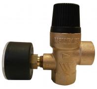 Watts 3 bar pressure relief valve with gauge 1/2" M x F