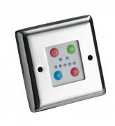Bright stainless steel faceplate for thermal control box