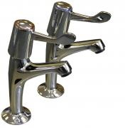 Eclipse 6" lever sink taps (pair)