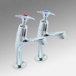 Eclipse cross head sink taps (pair)