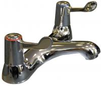 3" lever chrome 7" dualflow spout sink deck mixer