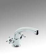 Monobloc antique cross head chrome 8" spout sink mixer