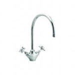 Traditional cross head monobloc kitchen sink mixer