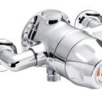 Thermostatic exposed sequential shower valve