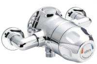 Thermostatic exposed sequential shower valve