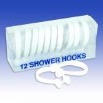 Shower rings white snapper type (12 pack)