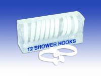 Shower rings white snapper type (12 pack)