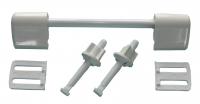 WC seat bar hinge set - plastic
