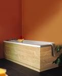 Platinum front bath panel - white ash
