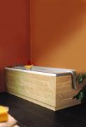 Platinum front bath panel - white ash