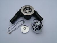 1.1/2" Bath combined waste & overflow - metal plug