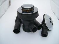 1.1/2" Bath combined waste & overflow - clicker plug