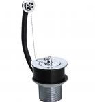 Macdee bath waste 1.1/2" chromed brass with overflow & metal plug WHO34CP