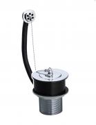 Macdee bath waste 1.1/2" chromed brass with overflow & metal plug WHO34CP