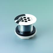 Macdee Kleen shower waste 1.1/2" unslot CP brass 73mm flange/2.1/2" tail WFT55CP