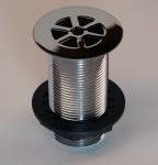 Macdee Kleen shower waste 1.1/2" unslot CP brass 86mm flange/3.1/2" tail WFT57CP