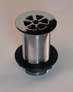 Macdee Kleen shower waste 1.1/2" unslot CP brass 86mm flange/3.1/2" tail WFT57CP