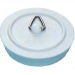 Basin plug 1.1/2" white + gold chain