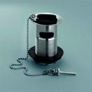 Basin waste 1.1/4" slotted CP c/w plug chain & stay