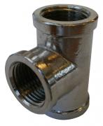 BF130X chrome plated brass tee 1/2" FxFxF