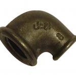 BM090R black malleable 90 degree reducing elbow FxF 1