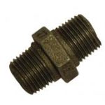 BM280 black malleable hexagonal nipple MxM