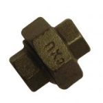 BM340 black malleable straight union FxF