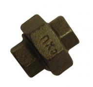 BM340 black malleable straight union FxF