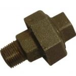 BM341 black malleable straight union MxF